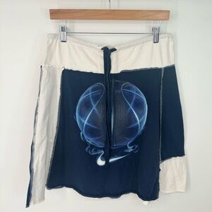 Nike Drawstring Upcycled Homemade Patchwork NBA Mini Skirt